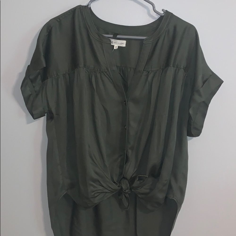 Lou and Grey for Loft tie front top
